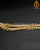 Kids Gold Plated Anklet with Stones and Bells