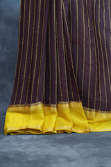 Luxurious Mysore Wrinkle Crepe Silk Saree with Bentex Border
