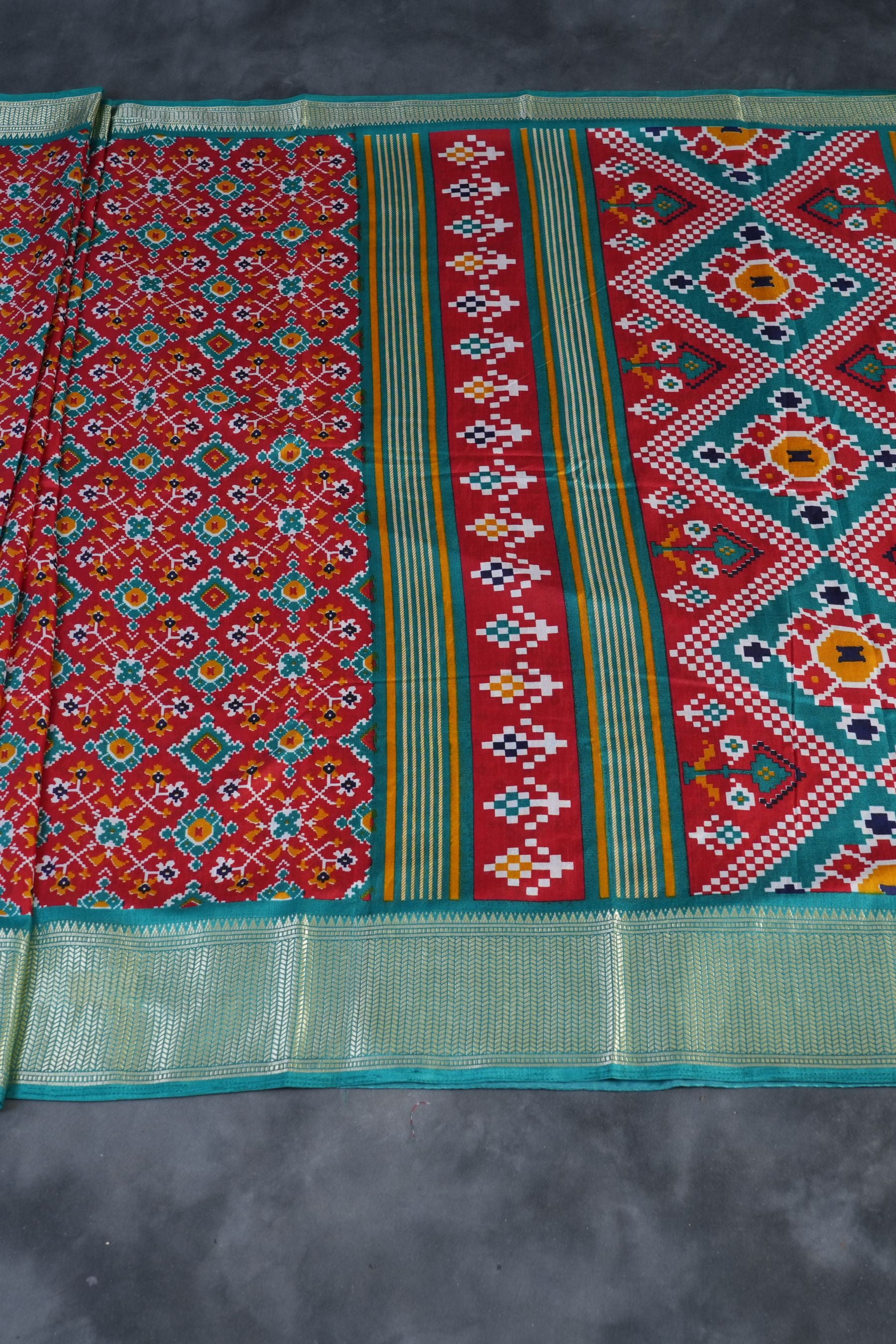 Elegant Kanchipuram Semi-Silk Saree with Ikkat design Saree JCS Fashions