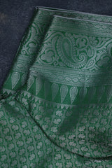 Luxurious Dupion Silk Saree with Silver Zari & Customizable Blouse