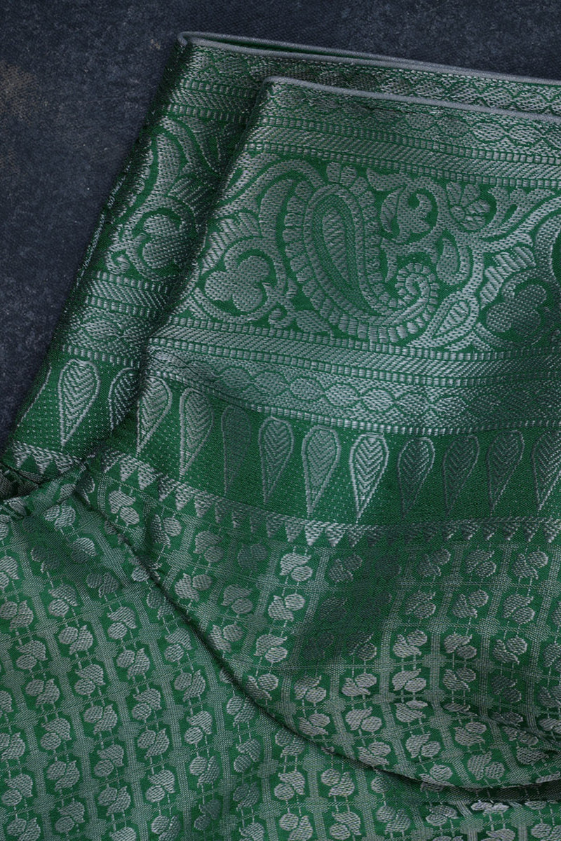 Luxurious Dupion Silk Saree with Silver Zari & Customizable Blouse