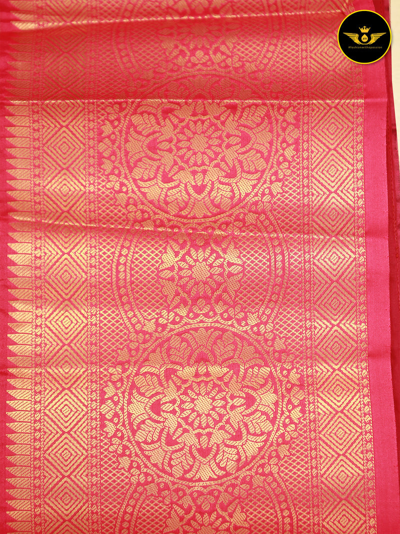 Banarasi Handloom Saree With all Over Zari Butta