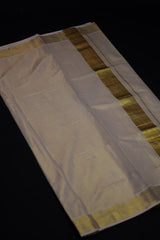 Traditional Kerala Cotton Dhoti, Veshti with gold Zari by JCSFashions - Elegance & Comfort