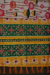Pichwai Print Designer Saree with Kanchi Border & Indian Artistry