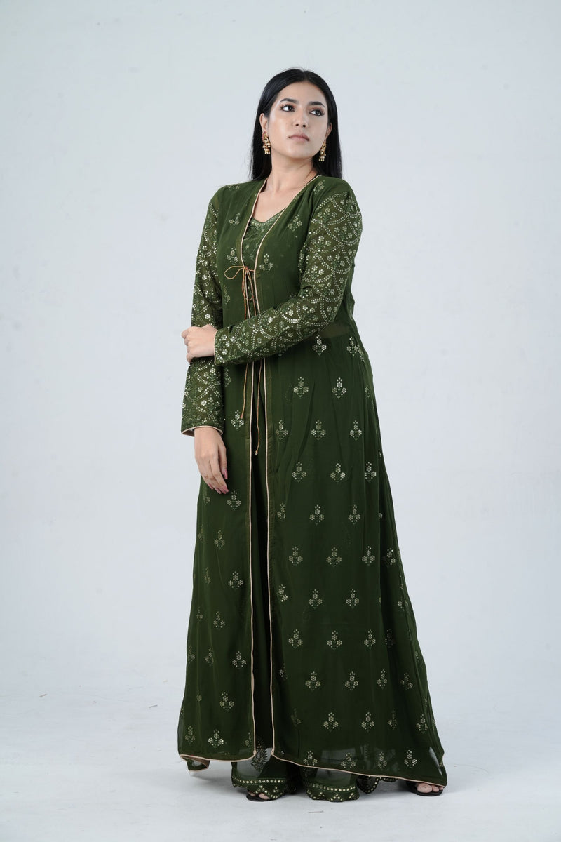 Effortlessly Chic Real Georgette Crop Top & Plazzo Set for Stylish Looks