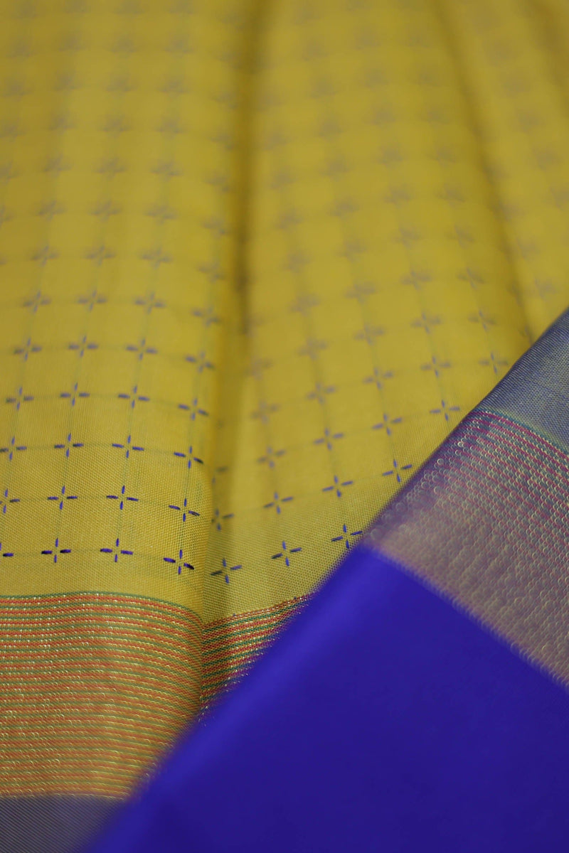 Elegance Semi-Silk Saree with Zari Details & Blouse Material