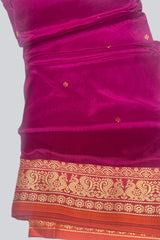 Elegant Pure Madurai Silk Saree with Rich Pallu & Running Blouse