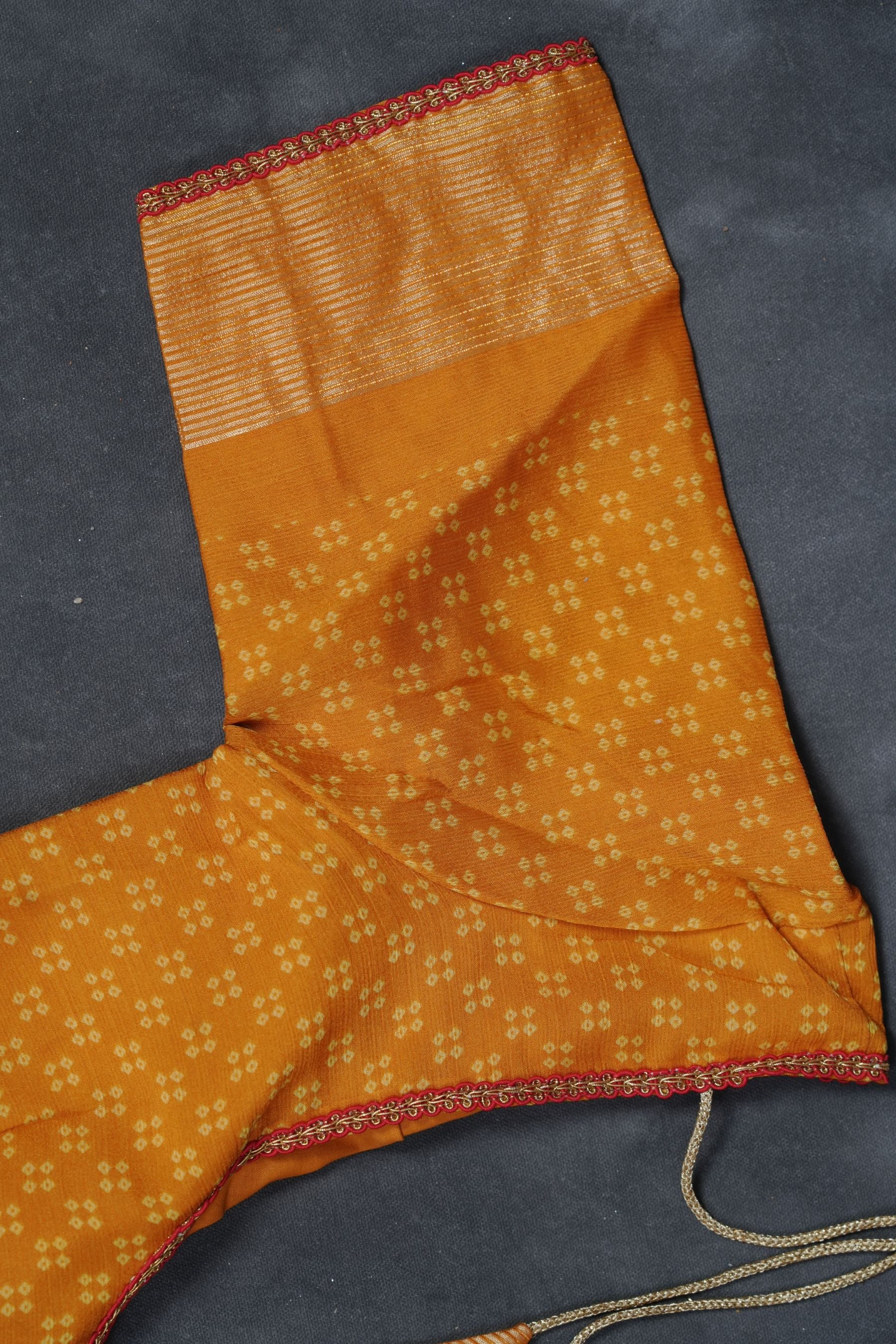 Multicolor Bandini Chiffon Sarees with Zari Border and Printed Pallu SAREE JCS Fashions