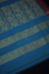 JCSFashions Elegant 9-Yard Cotton Saree with Richly Textured Line Pallu