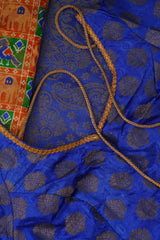Exquisite Ikkat Silk Saree with Pochampally Weaving - Rich and Elegant