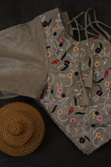 Premium Organza Silk Saree With Fully stitched Satin Bangalori Silk Blouse