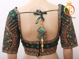 Sabyasachi Style Copper Jari Heavy Embroidery Work Blouse