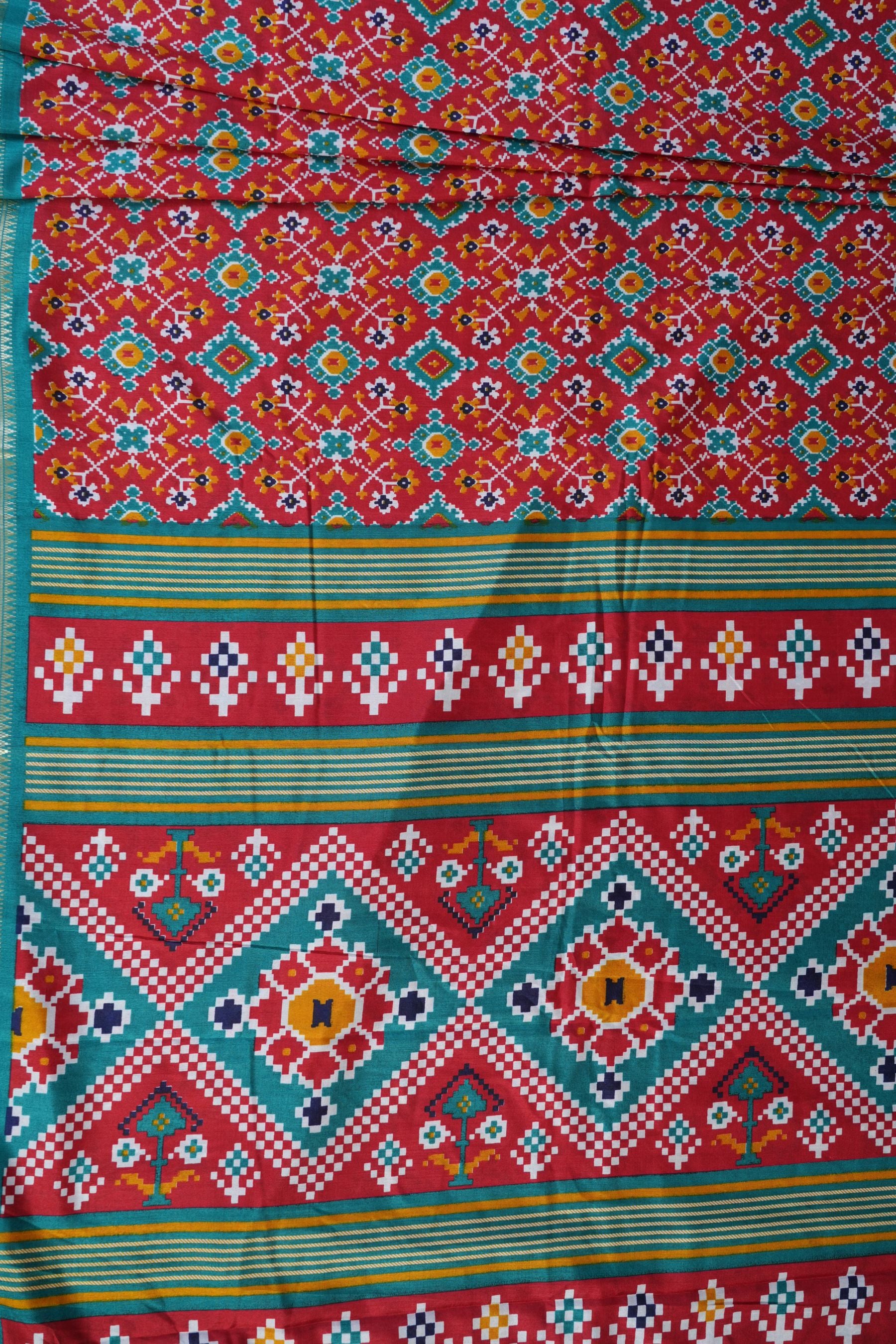 Elegant Kanchipuram Semi-Silk Saree with Ikkat design Saree JCS Fashions
