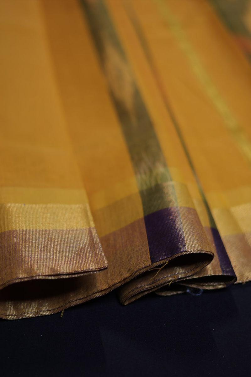 Pochampally Cotton Saree with Complimentary Blouse - Breezy Elegance
