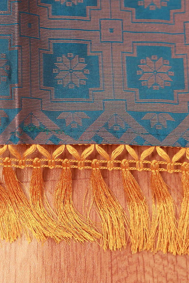 Kolam Design Rangoli Art Silk Saree - Lightweight & Comfortable