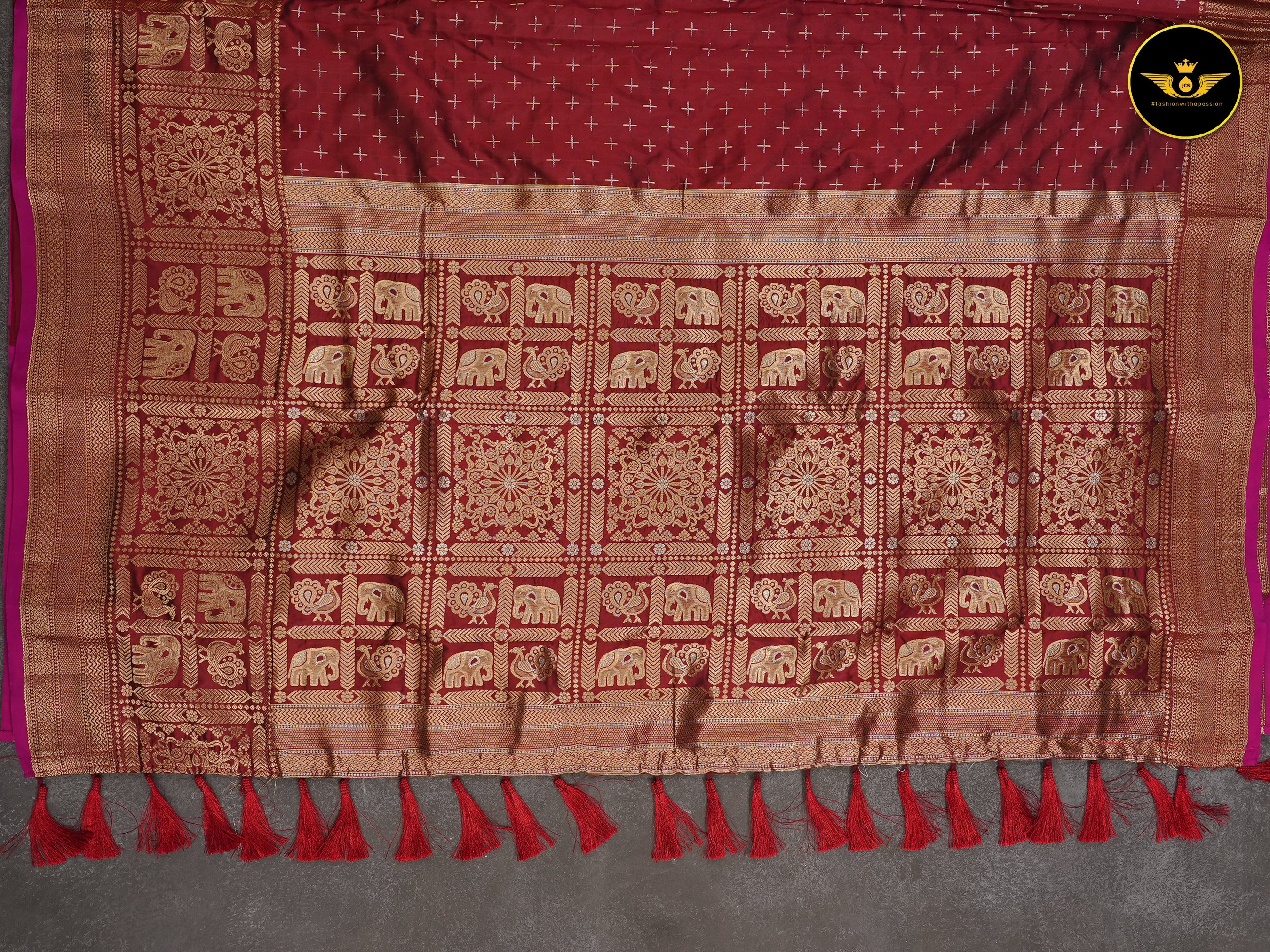 Semi Soft Silk Saree With Zari Woven Border And Pallu SAREE JCS Fashions