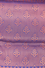 Embose Gold Jall Zari Deepam Pattu Saree with Kanchi Border