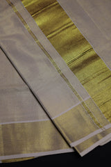 Traditional Kerala Cotton Dhoti, Veshti with gold Zari by JCSFashions - Elegance & Comfort