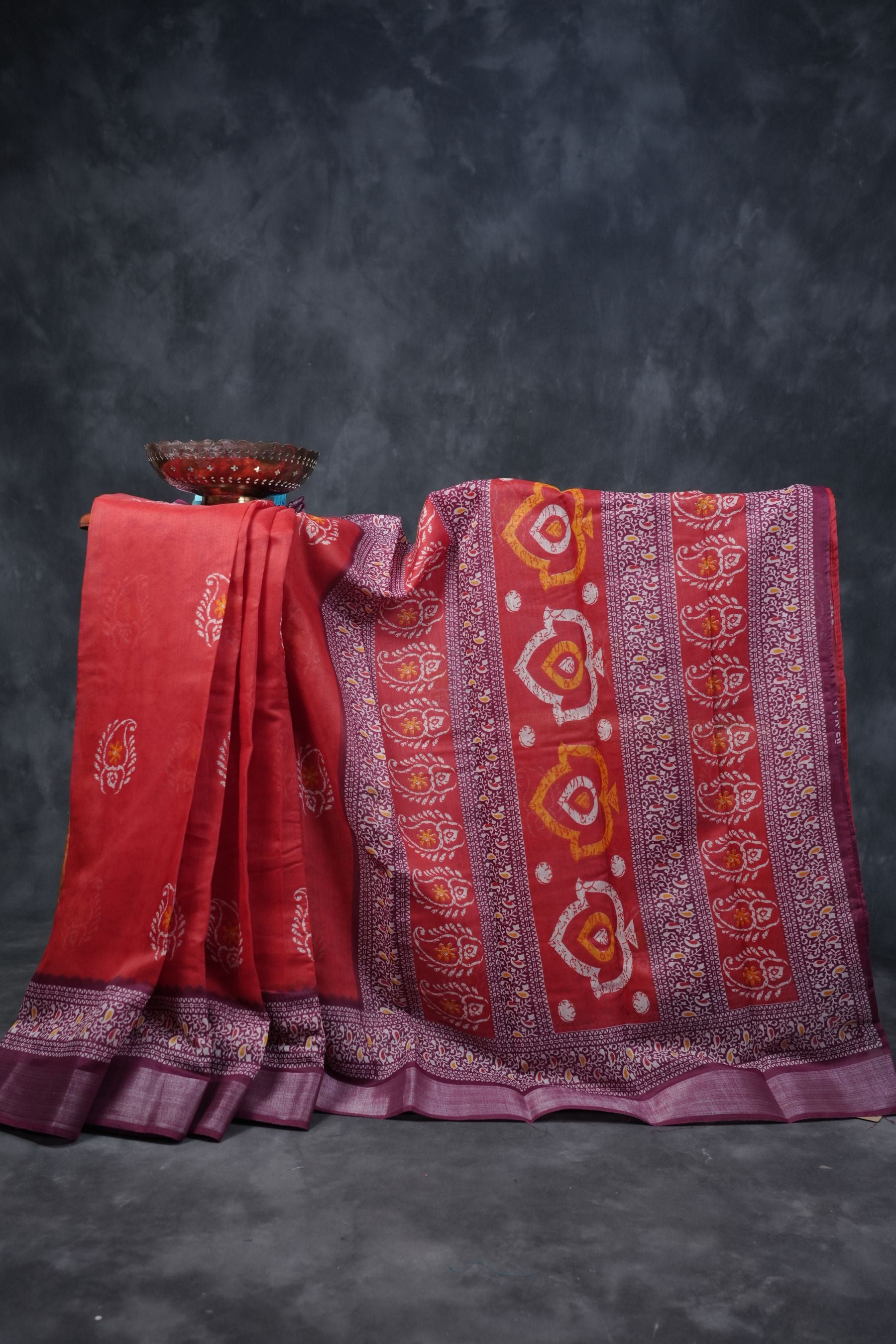 Elevate Elegance: Soft Jute Sarees with Allover Bhandini Print SAREE JCS Fashions