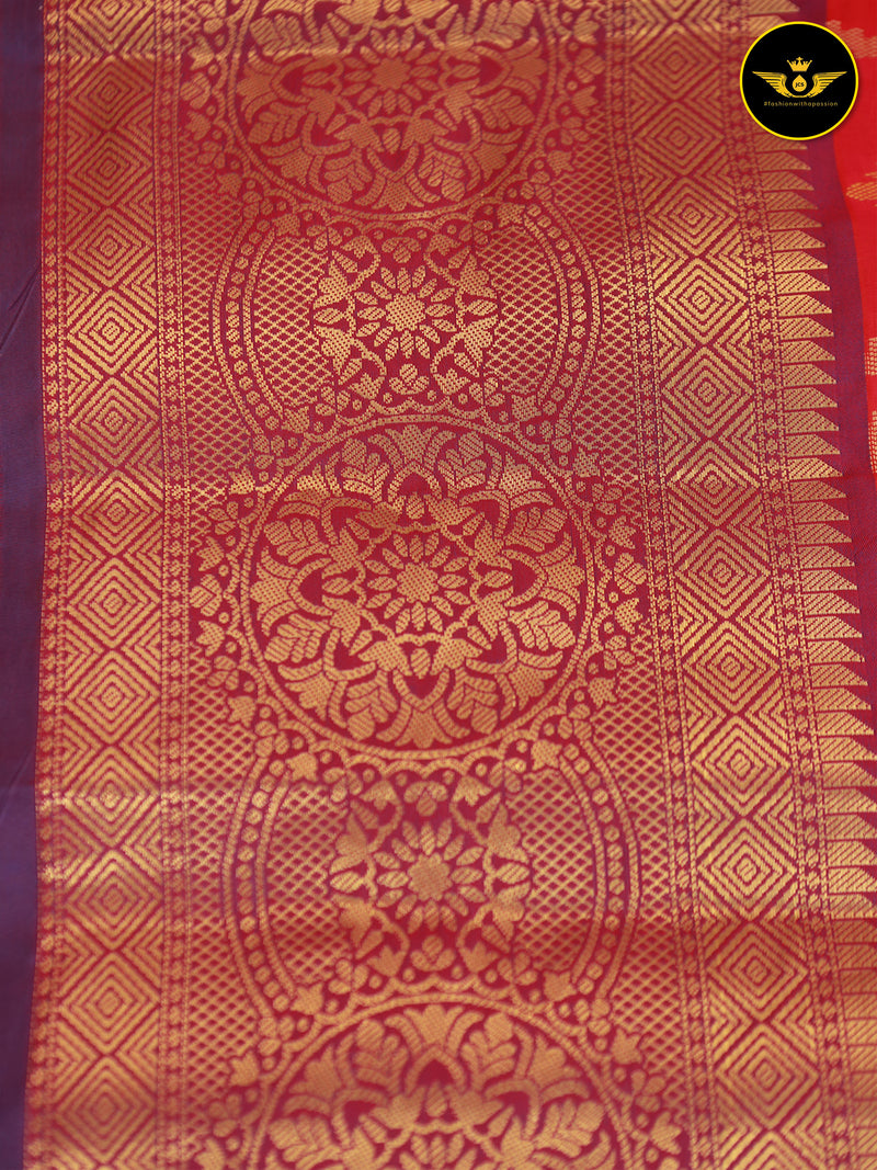 Banarasi Handloom Saree with All-Over Viral Zari Butta