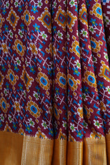 Eccentric Kanchipuram Semi-Silk Saree with Dynamic Ikkat Design