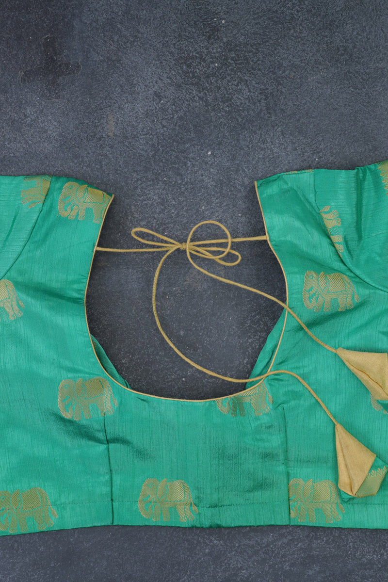 Elegant Semi Tusser Saree embellished with Elephant Motifs