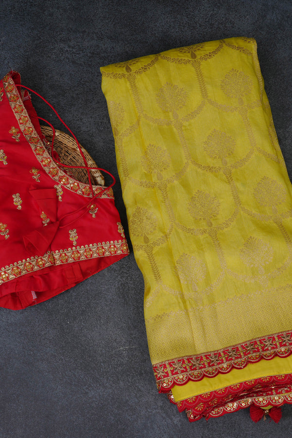 Banarasi Pattu - Authentic Handcrafted Elegance with Zardosi Work