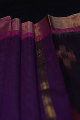 Elegant Pochampally Pure Soft Cotton Saree with Matching Blouse