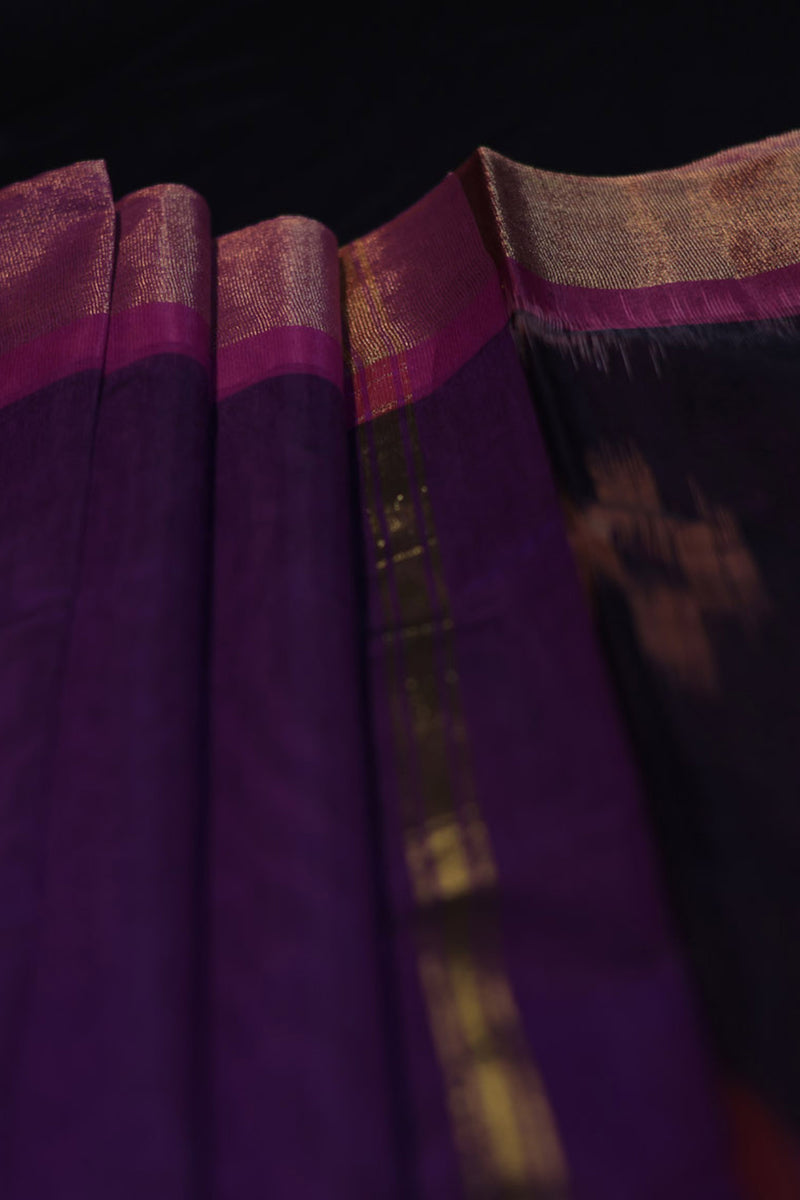 Elegant Pochampally Pure Soft Cotton Saree with Matching Blouse