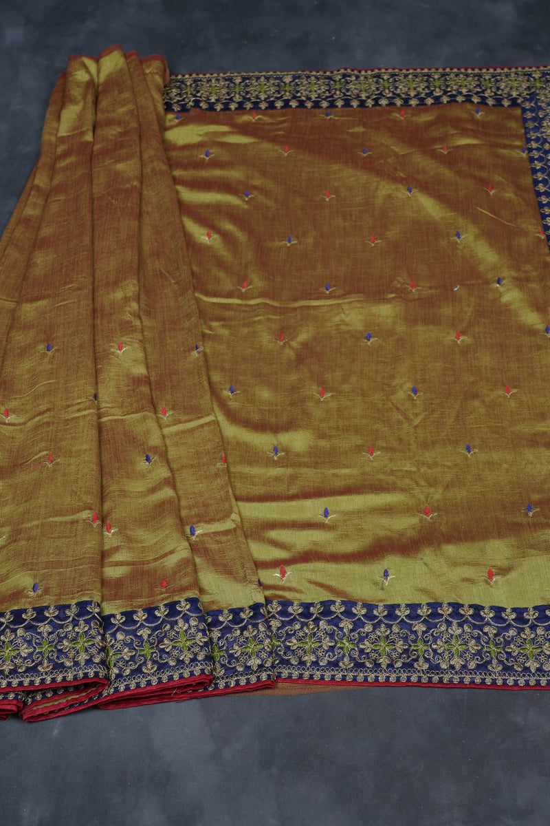 Exquisite Designer Silk Saree Set: Elegant Embroidered Blouse Included