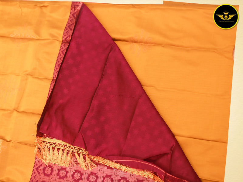 Exquisite Rangoli Art Silk Saree with Kolam Design - Lightweight