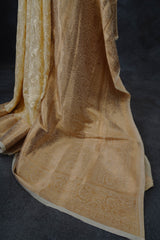 Opulent Chickenkari Georgette Saree with Stunning Zari Border Saree JCS Fashions