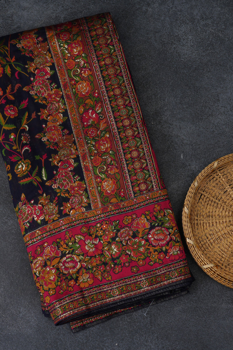 Kani Silk Special: Kashmir-inspired Floral Vines Saree, Mesmerizing Color
