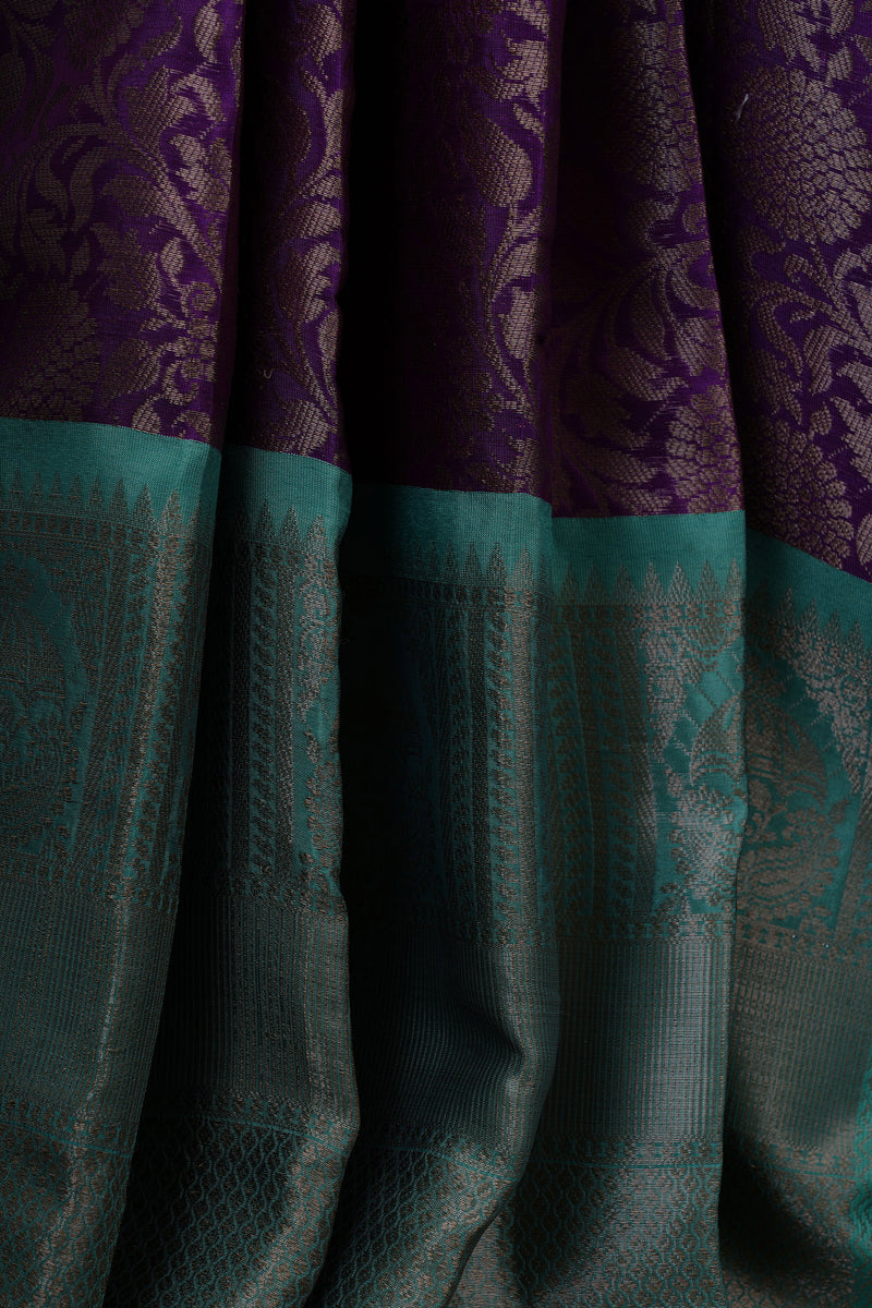 Elegant Banarasi Tissue Saree with Chic Jacquard Blouse