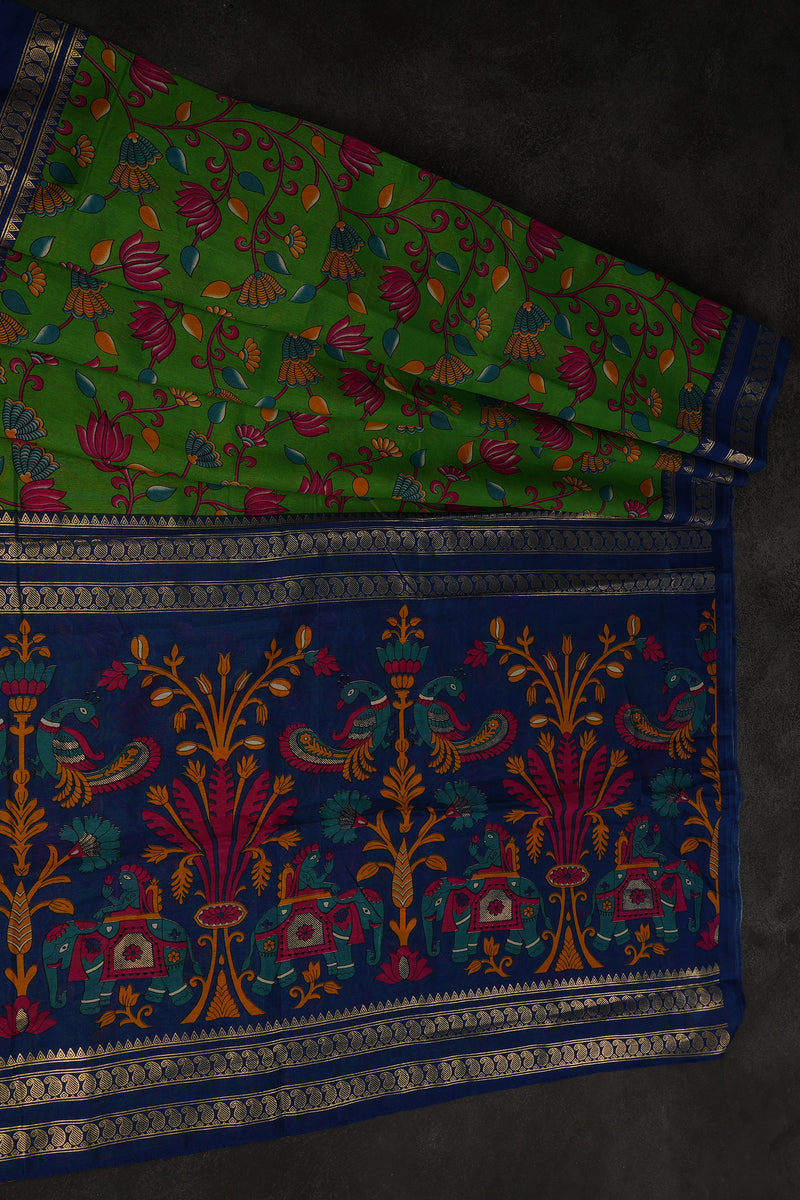 Classic Semi Chanderi Silk Saree & Vibrant Prints - Timeless Elegance