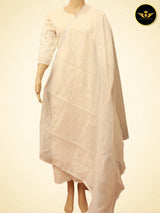 Cotton Fabric Anarkali Chikan Sequence Gown With Dupatta