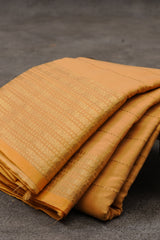 Gold Kanchi Organza Saree with Kanchi Border - Fully Stitched Blouse