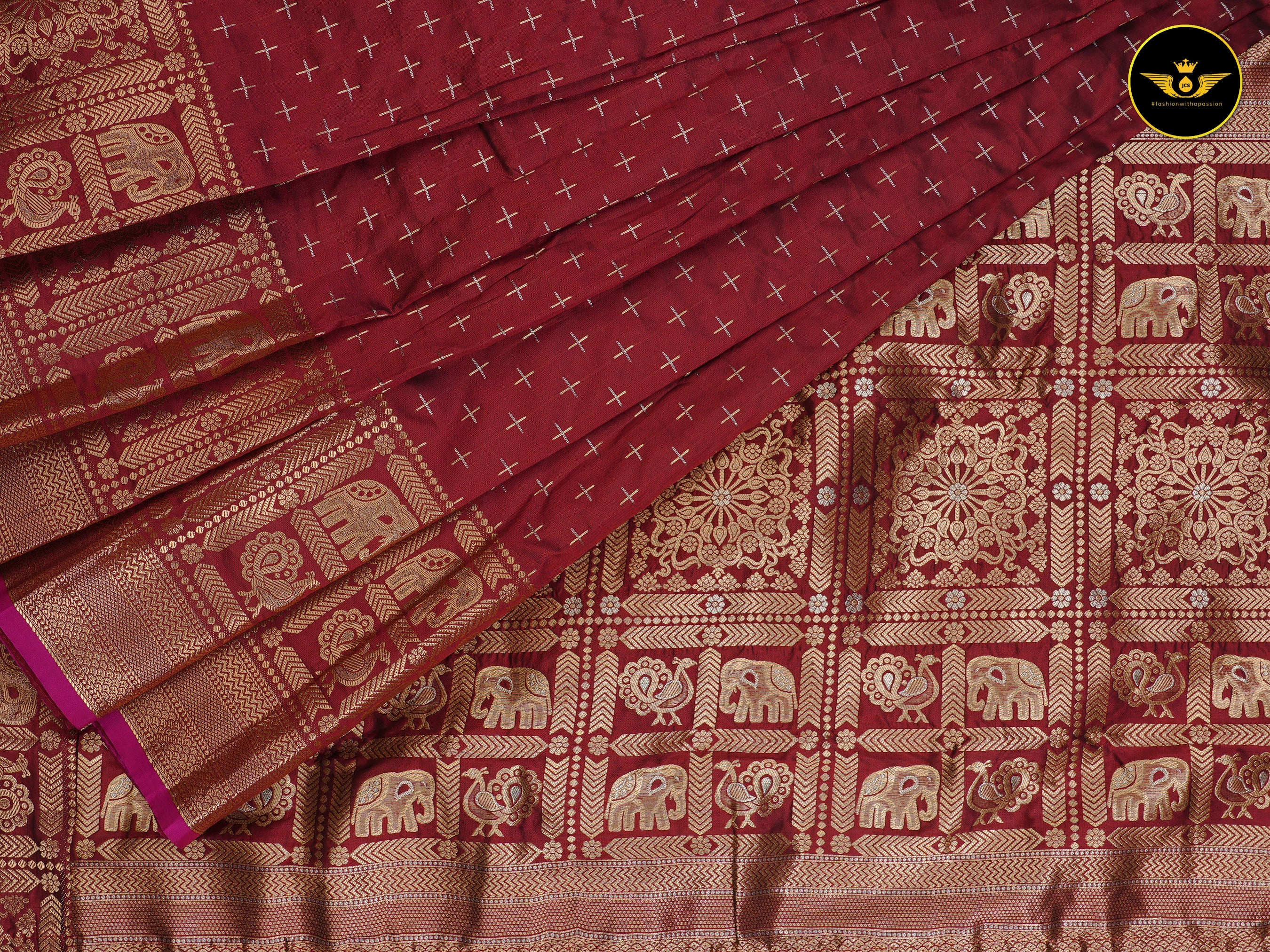 Semi Soft Silk Saree With Zari Woven Border And Pallu SAREE JCS Fashions