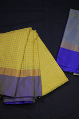 Elegance Semi-Silk Saree with Zari Details & Blouse Material