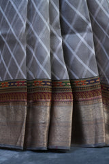 Luxury Sabyasachi Lehariya Organza Silk Saree with Kanchi Border