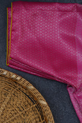Lemon Yellow Banarasi Soft Silk Saree with Silver Weaving Brocade