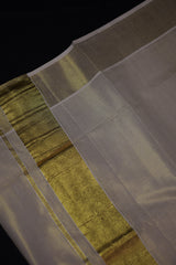 Traditional Kerala Cotton Dhoti, Veshti with gold Zari by JCSFashions - Elegance & Comfort
