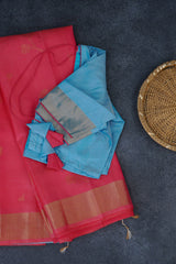 100% Authentic Handloom Kanchi Pattu, Rich Motifs, Silk Mark Certified