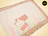 Shaded Italian Crepe Saree: Exquisite Pattern & Cut Work Border