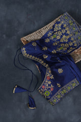 Exquisite Designer Silk Saree Set: Elegant Embroidered Blouse Included