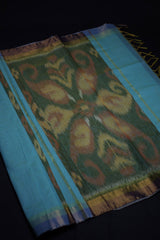 Pure Cotton Saree with Timeless Pochampally Design & Matching Blouse