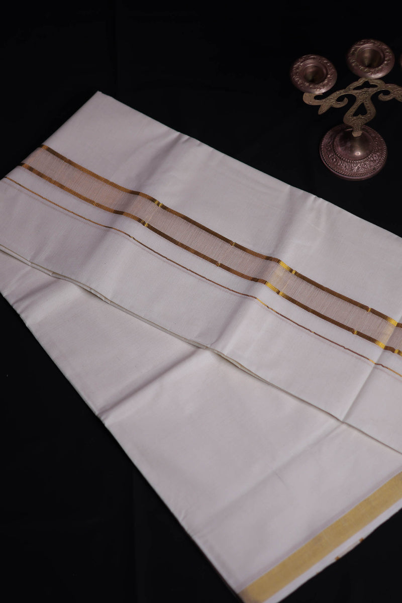 Men's Deluxe Kerala Cotton Dhoti: Tradition Meets Modern Elegance