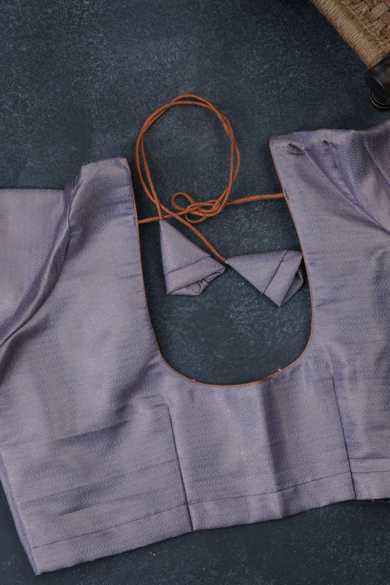 Luxurious Semi-Soft Silk Saree with Copper Zari Weaving