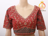 Sabyasachi Style Copper Jari Heavy Embroidery Work Blouse