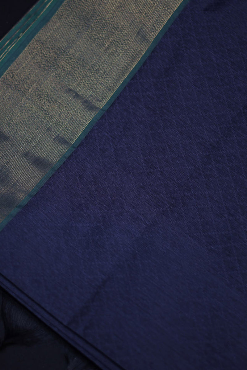 Elegant Soft Cotton Saree with Zari Border & Pochampally Pallu